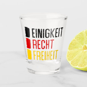 Vaso De Chupito Einigkeit Recht Freiheit, Motto Alemán