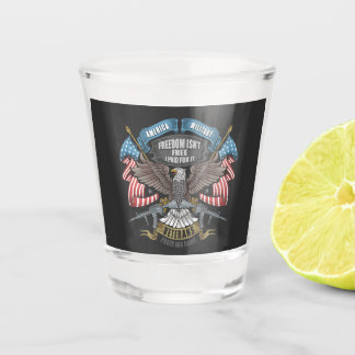 Vaso De Chupito Ejército americano con bandera y águila