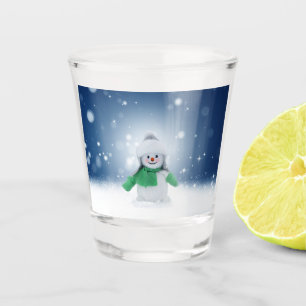 Vaso De Chupito El adorable personaje de muñeco de nieve de Navida