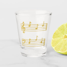 VASO DE CHUPITO EL AMANTE DE LA MÚSICA DEL ORO DAD GIFT PIANO NOTA