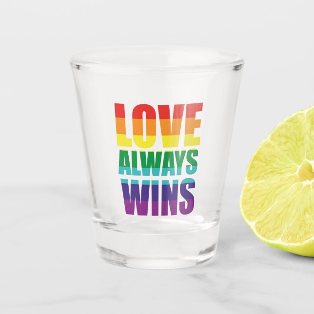 Vaso De Chupito El amor siempre gana (Anverso)
