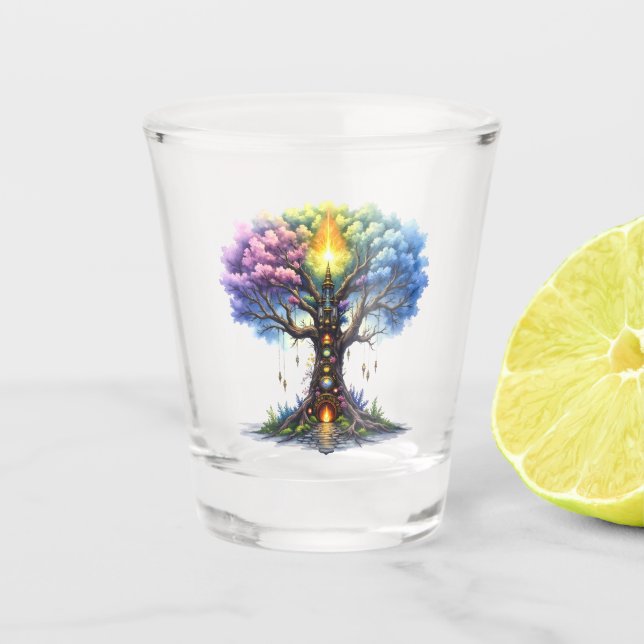 Vaso De Chupito El Árbol Celestial de los Reinos Eternos (Anverso)