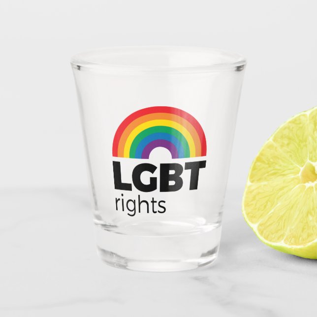 Vaso De Chupito El arcoiris de los derechos LGBT (Anverso)
