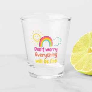 Vaso De Chupito El arcoiris, el sol y la nube