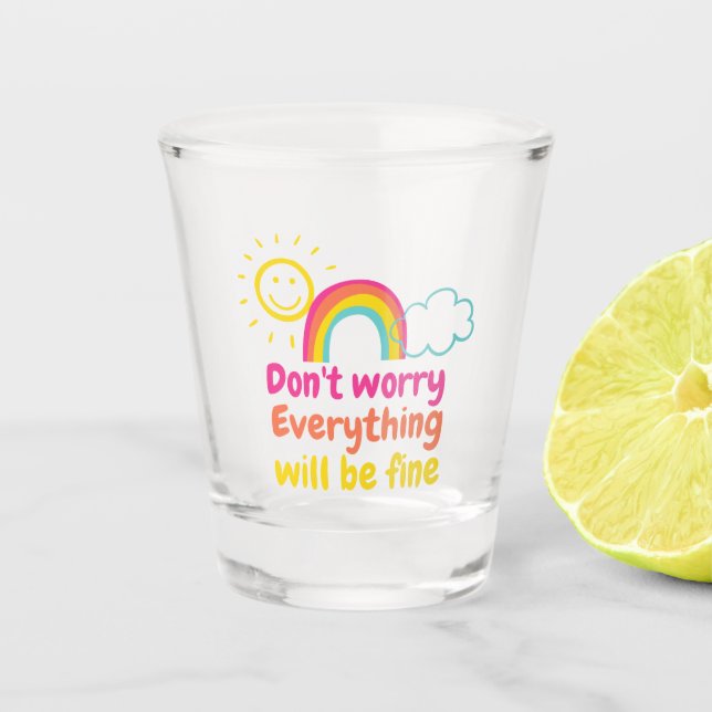 Vaso De Chupito El arcoiris, el sol y la nube (Anverso)