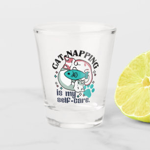 Vaso De Chupito El Ataque Al Gato Es Mi Autocuidado: Gatos Cuestos