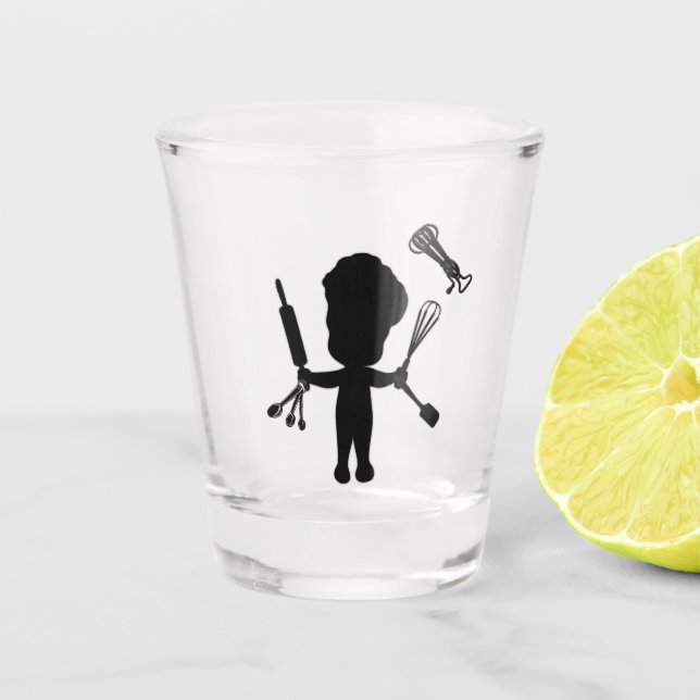 Vaso De Chupito El Baker Salta Sus Utensilios / Herramientas (Anverso)