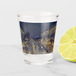Vaso De Chupito El Boulevard Montmartre de noche Pissarro