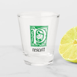 Vaso De Chupito El capital decorativo P de las criaturas míticas d
