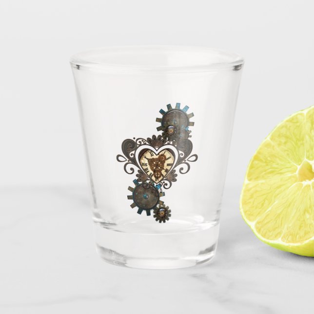 Vaso De Chupito El corazón del steampunk (Anverso)