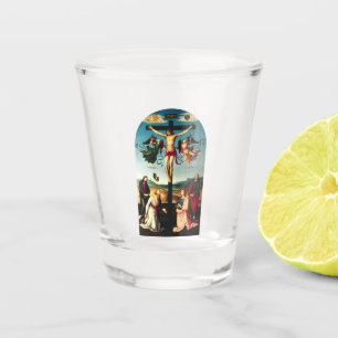 Vaso De Chupito El Cristo crucificado con la Virgen María