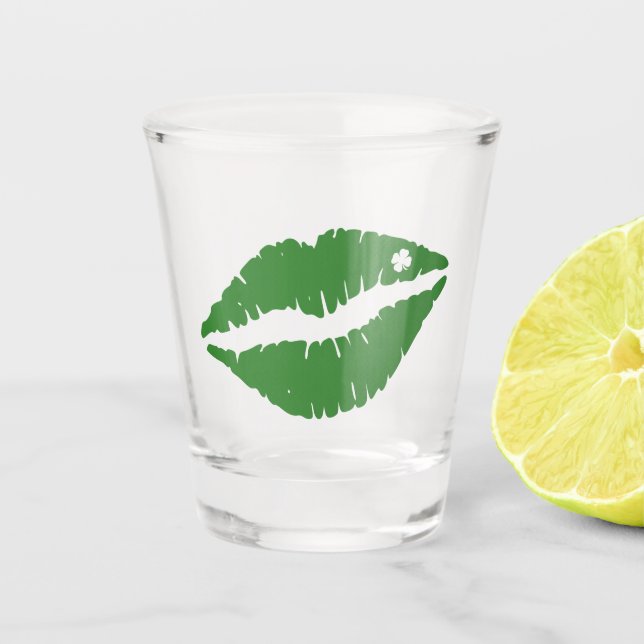 Vaso De Chupito El día de San Patricio, el afortunado Shamrock lev (Anverso)