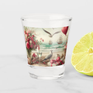 Vaso De Chupito El día de San Valentín costero/náutico