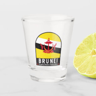 Vaso De Chupito El emblema de la bandera de Brunéi con mal sabor v
