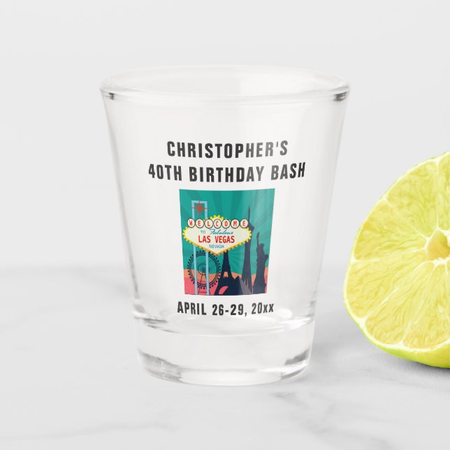 Vaso De Chupito El emblemático viaje por la fiesta de cumpleaños d (Anverso)