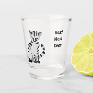 Vaso De Chupito El gatito del tigre blanco se desmorona