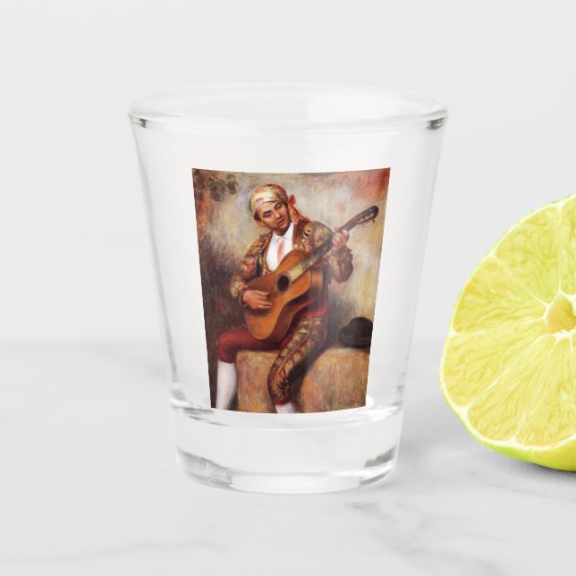 Vaso De Chupito El Guitarista Español (por Pierre-August Renoir) (Anverso)