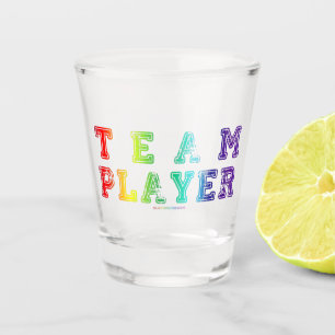 Vaso De Chupito El jugador del equipo de SlipperyJoe lleno de lluv