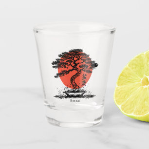 Vaso De Chupito El kanji japonés Bonsai personalizado