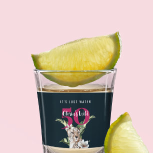 Vaso De Chupito El leopardo de la jungla salvaje rosado 50 cumplea