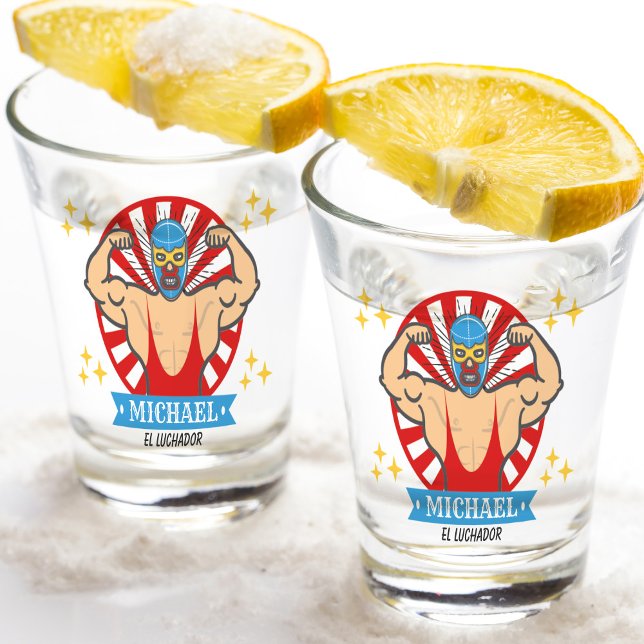Vaso De Chupito El luchador lucha mexicana libre tequila (nd gentlemen are you ready! Introducing tonight in this corner, these incredible shot glasses. )