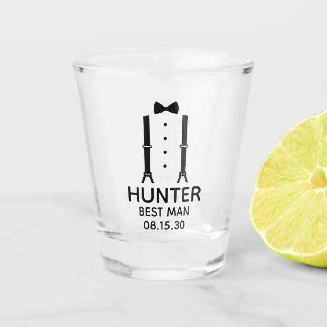 Vaso De Chupito El mejor hombre de la corbata negra (Anverso)