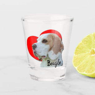 Vaso De Chupito El Naranja dulce Beagle por amor de bebé