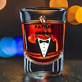 Vaso De Chupito El padre del Boda personalizado de Groom Keepsake