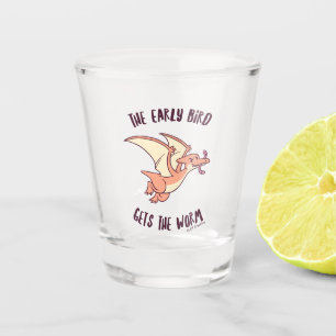Vaso De Chupito El Pájaro Temprano Recibe El Gusano