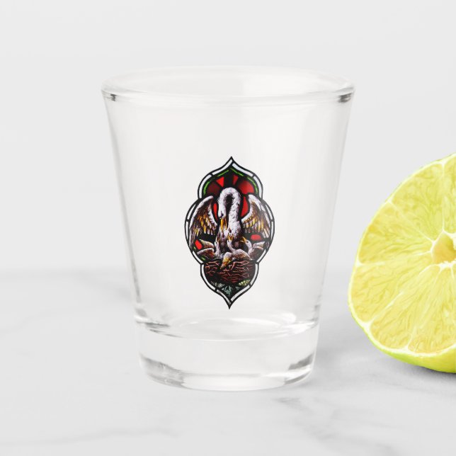 Vaso De Chupito El pelícano como símbolo cristiano (Anverso)