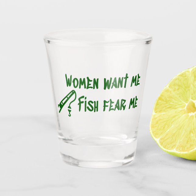 Vaso De Chupito El pescado me teme, pescador (Anverso)
