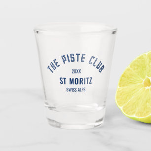Vaso De Chupito El Piste Club Navy Personalizado Esquí de Invierno