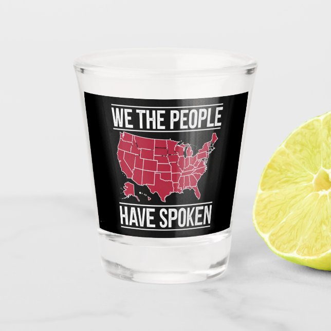 Vaso De Chupito El pueblo ha hablado del mapa de las elecciones de (Anverso)