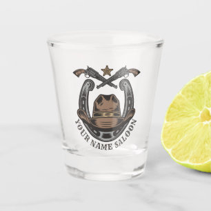 Vaso De Chupito El salvaje Revólver Oeste Horseshoe Cowboy Saloon