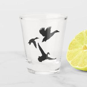 Vaso De Chupito El vuelo negro Ducks la silueta
