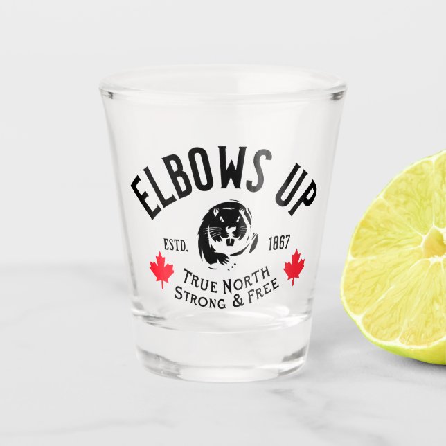 Vaso De Chupito ¡Elbows Arriba! Copas de vino blanco (Anverso)