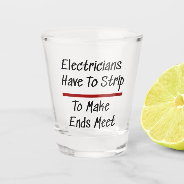 Vaso De Chupito Electricistas Chiste Novedad divertida Humor eléct (Anverso)
