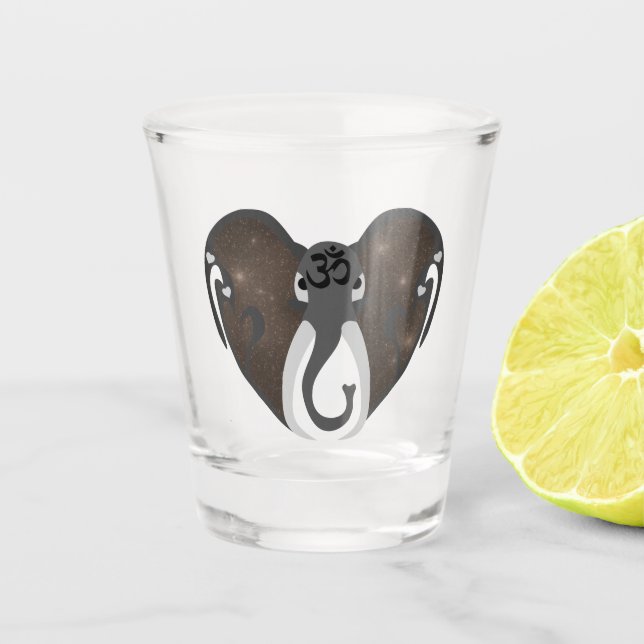 Vaso De Chupito Elefante escuchando al Cosmos (Anverso)
