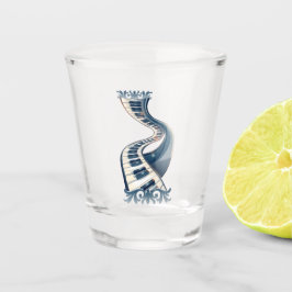 Vaso De Chupito Elegance in piano keys and blossoms. 