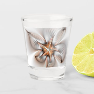 Vaso De Chupito Elegancia floral modernidad Resumen arte fractal