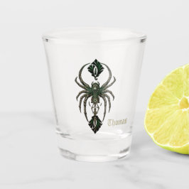 Vaso De Chupito Elegancia mecánica, araña en la oscuridad.