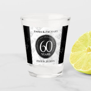 Vaso De Chupito Elegante 60° Aniversario del Boda del Diamante