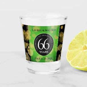 Vaso De Chupito Elegante 66º aniversario del Boda Titanita