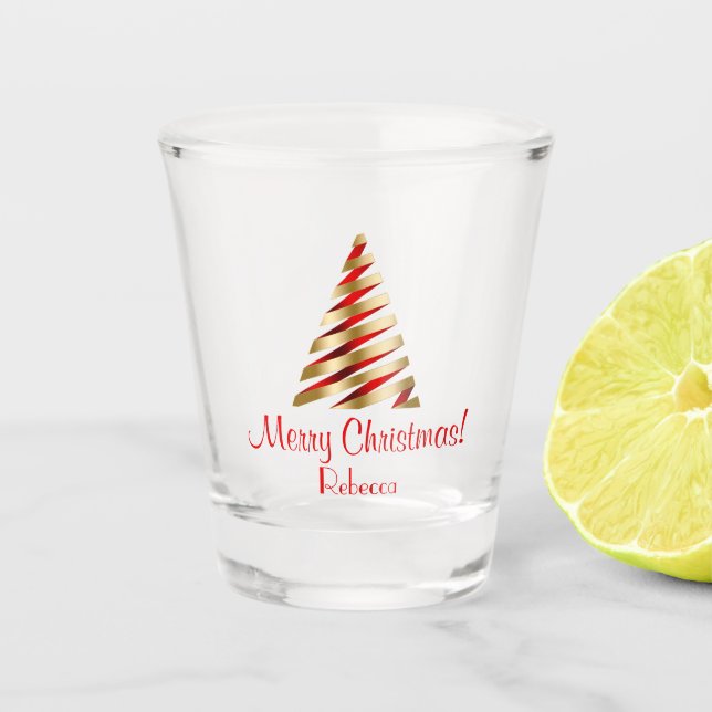 Vaso De Chupito Elegante árbol navideño (Anverso)