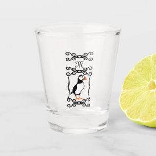 Vaso De Chupito Elegante ataúd en un monograma francés de marco