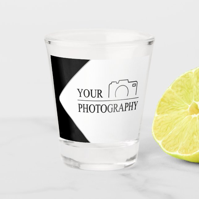 Vaso De Chupito Elegante boda Añadir fotografía personalizada (Anverso)