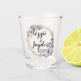 Vaso De Chupito Elegante Boda de Wreath Floral de Lavanda