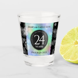 Vaso De Chupito Elegante celebración del 24° Aniversario del Boda 