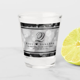 Vaso De Chupito Elegante Décimo Aniversario de Bodas de Estaño