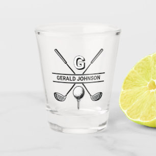 Vaso De Chupito Elegante diseño de monograma de golf
